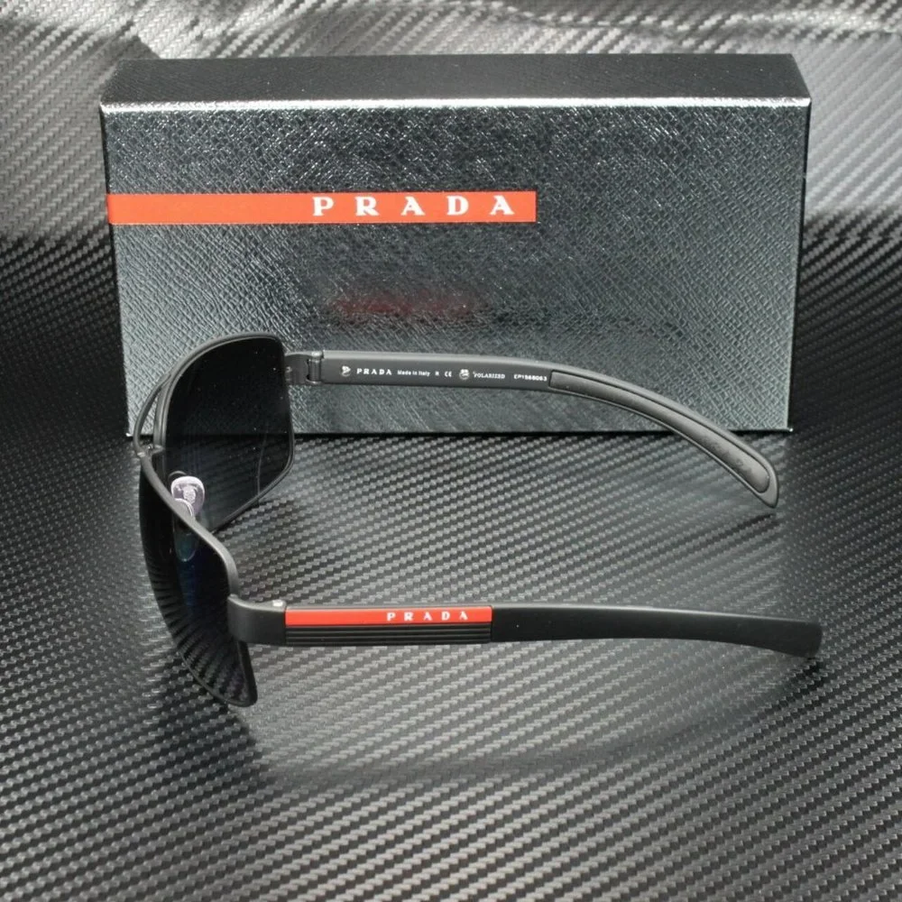 Prada Men's Black and Grey Rubber Sunglasses! - Picture 4 of 4